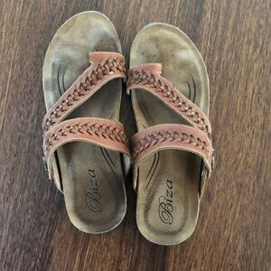 Biza Women’s Lexi Brown Genuine Leather Sandals size 37 (6.5)